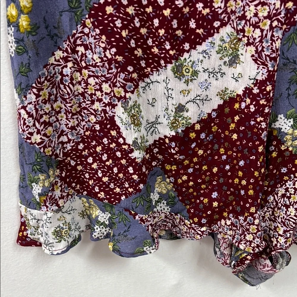 POL Red and Gray Ruffled Romper - Picture 8 of 8
